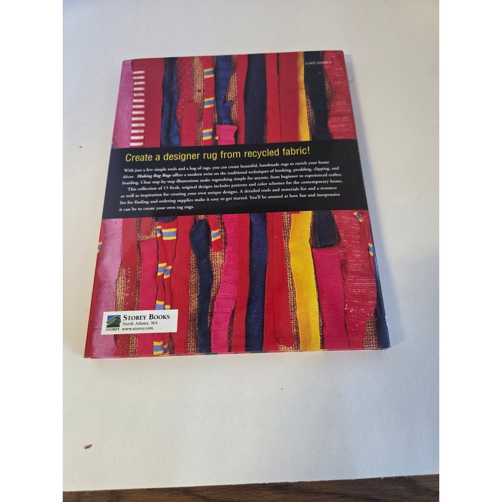 Making Rag Rugs 15 Step-by-Step Projects Clare Hubbard Storey Books Paperback - Picture 3 of 3